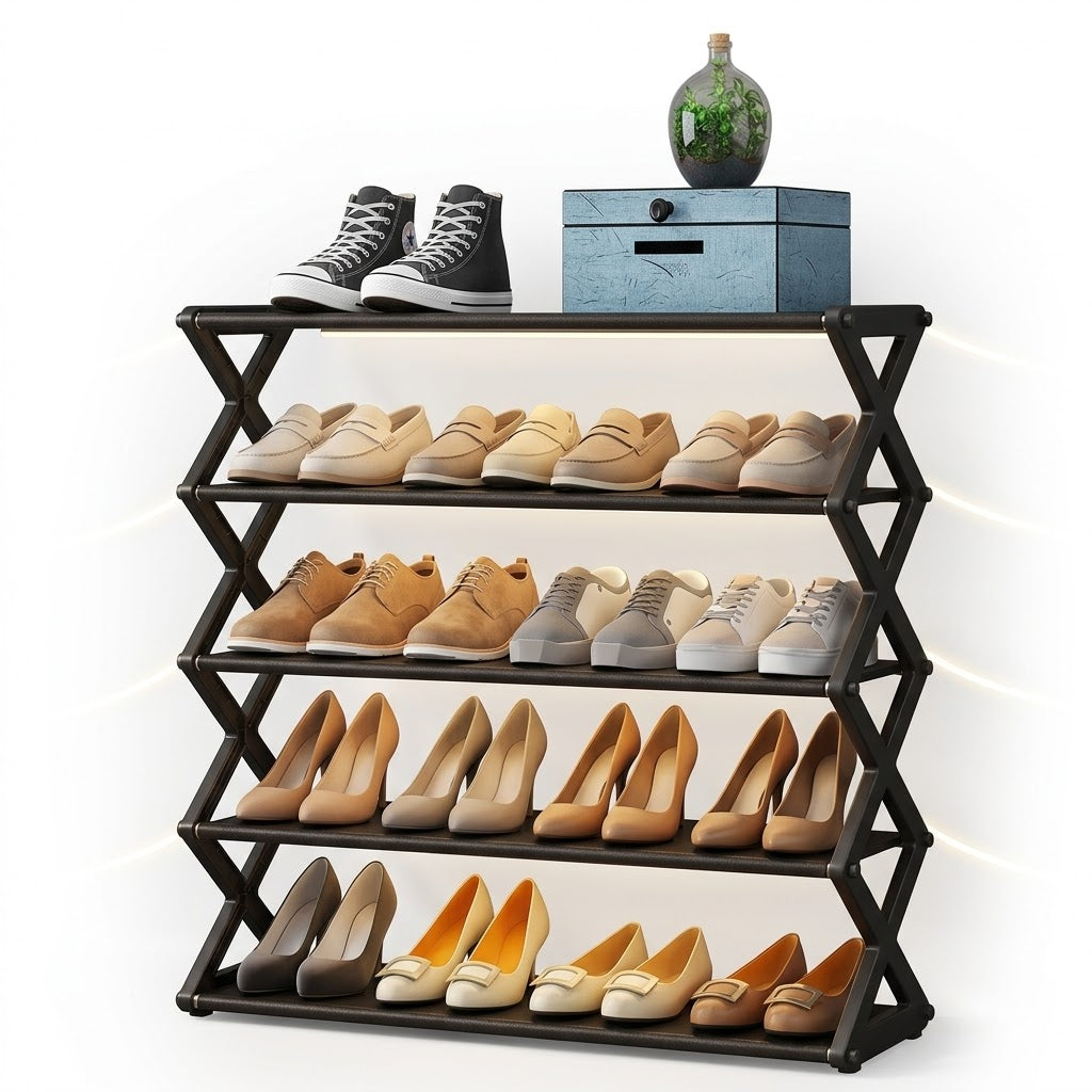 Organizador de Zapatos Compacto que Maximiza el Espacio y el Orden