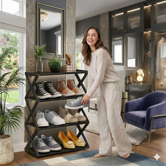 Organizador de Zapatos Compacto que Maximiza el Espacio y el Orden